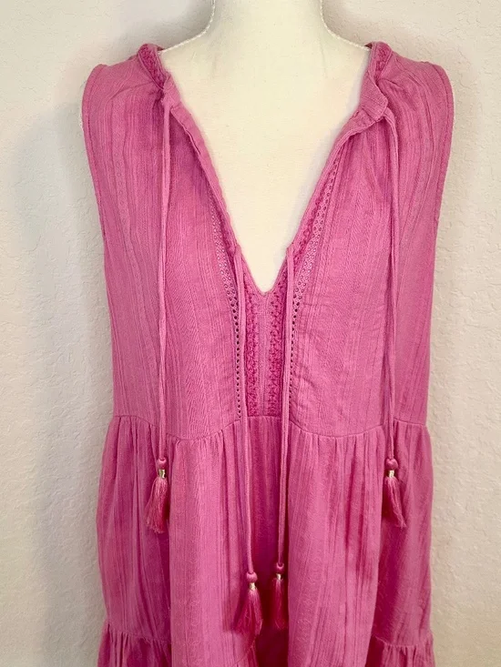 Tommy Bahama Mykonos Textured Gauze Short Dress, Size L - Picture 3 of 11